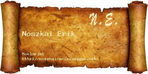 Noszkai Erik névjegykártya